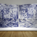 Deep (forest) 2015 Crayon pastel with pencil and wash on paper, 360 x 900 cm (overall), 27 panels, each 120 x 100cm. Photography: Natasha Harth, QAGOMA / Images courtesy: QAGOMA
